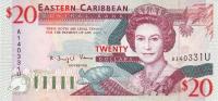 p33u from East Caribbean States: 20 Dollars from 1994